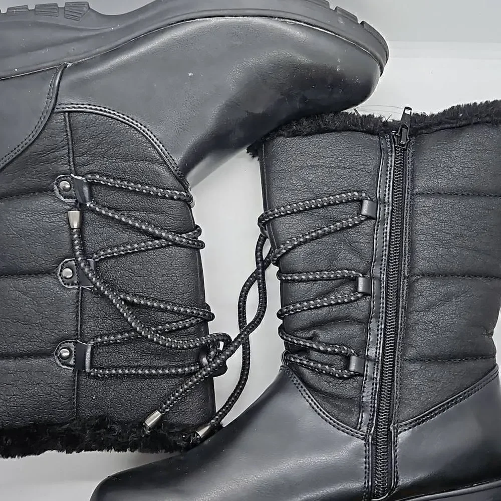 Bass Cleopatra Weatherproof Fur Lined Winter Boots Womens 6.5 NWT